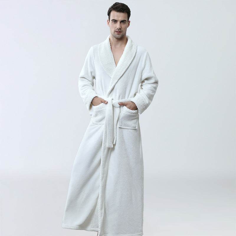 Men's Winter Coral Fleece Nightgown Homewear Thickened Pajamas - ProTrendyz