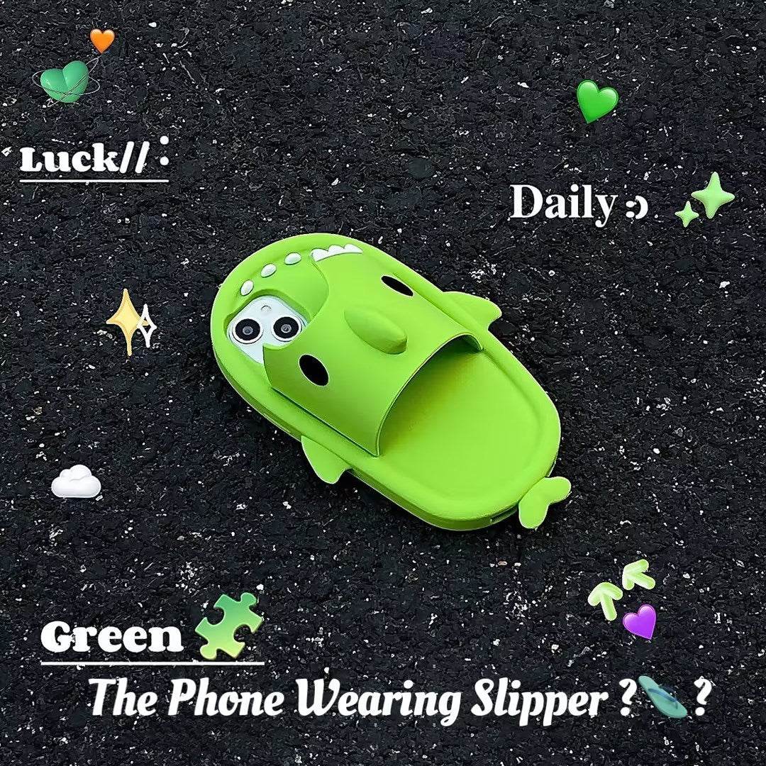 Funny Shark Slipper Phone Case For Iphone 11 12 13 14 Pro Max Creative Soft Silicone Shockproof Protective Full Cover For Apple - ProTrendyz
