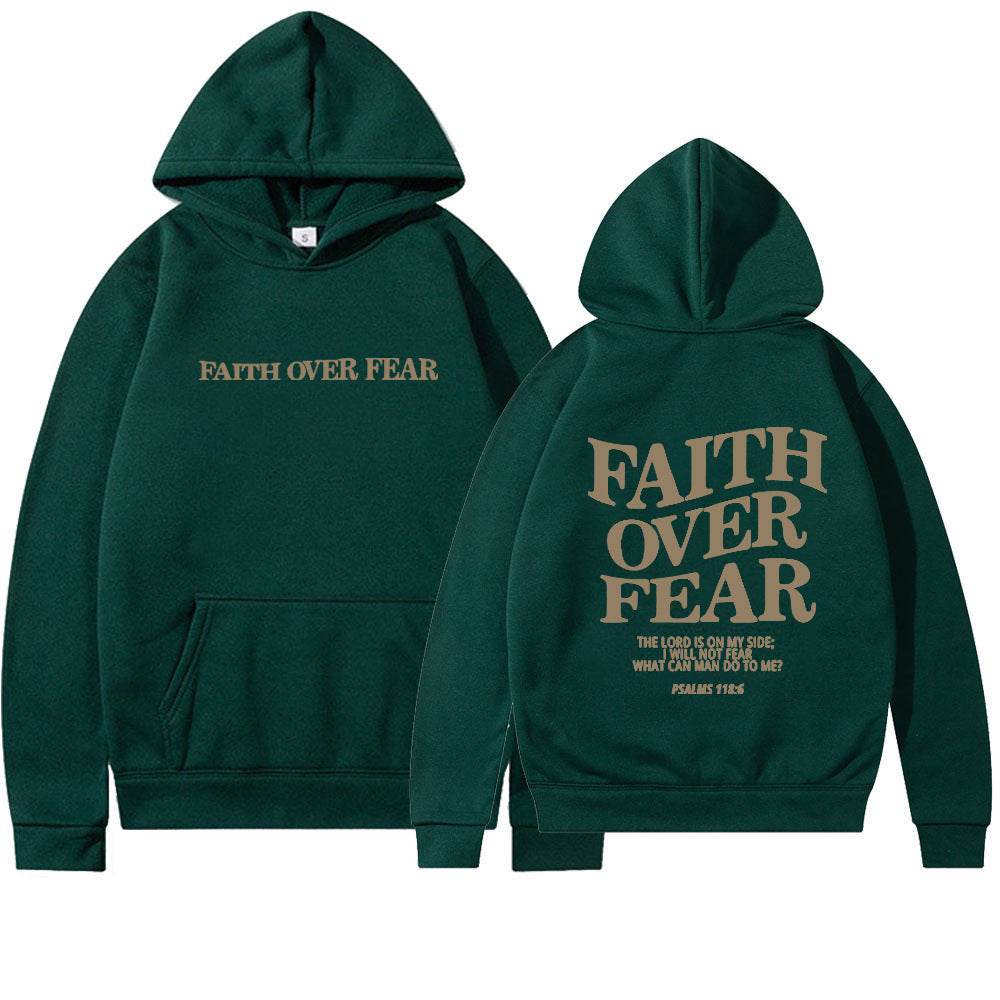 Faith Over Fear Christian Hoodie Christian Sweatshirt Jesus Hoodie Trendy Hoodie Bible Verse Shirt Unisex Aesthetic Clothes - ProTrendyz