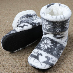 Christmas Elk Floor Shoes Indoor Socks Shoes Warm Plush House Slippers - ProTrendyz