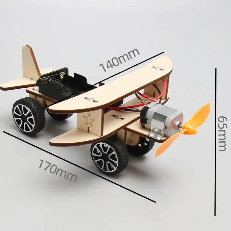 Wooden DIY Airplane Kids Puzzles Helicopter School Projects Experiment Kits Science Toys For Children Education - ProTrendyz