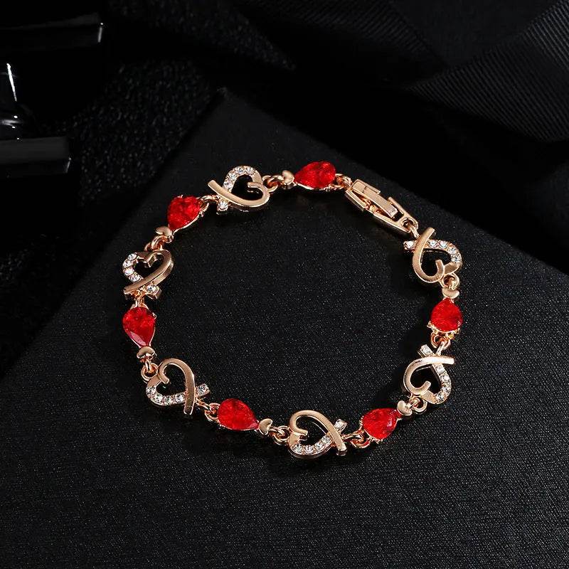 Hollow Love Bracelet With Rhinestones Fashion Temperament Heart-shaped Bracelet For Valentine's Day Gift Jewelry - ProTrendyz