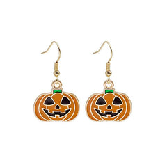 Halloween Earrings Cute Pumpkin Spooky Oil Drip Alloy Earrings Jewelry - ProTrendyz