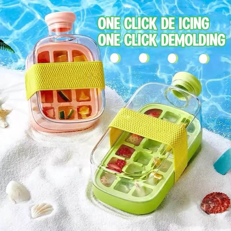 One-Click Molding Cooling Cup,Instant Ice Maker,Zero-Contact Design,Straw Included,Curling Mold,Portable & Stylish Chilled Drink - ProTrendyz