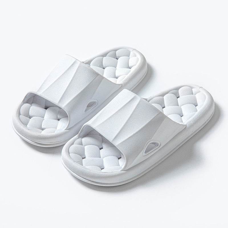 New Woven Texture Non-slip Slippers For Women Summer Indoor Floor Bathroom Home Slipper Men House Shoes - ProTrendyz