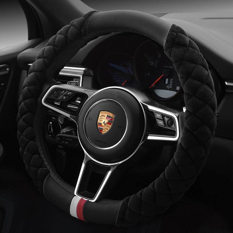 Universal Car Steering Wheel Cover Winter Decoration Cute 38cm Plush Footprint Auto Automobile Vehicle Steering Wheel Protector - ProTrendyz