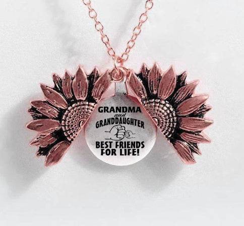 Sunflower Double-layer Lettering Necklace - ProTrendyz