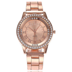 Vansvar Brand Rose Gold Watch Luxury Women Dress Rhinestone Quartz Watch Casual Women Stainless Steel Wristwatches Female Clock - ProTrendyz
