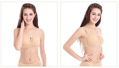 Plus Size Women Bra Ladies Cotton Quake-Proof Underwear Sleep Tops No Buckles Non Wire Lingerie With Removable Padded - ProTrendyz
