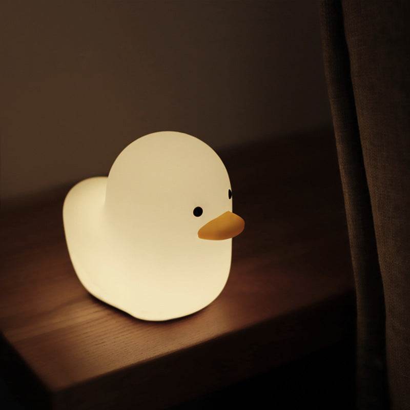 Nordic Cute Lovely Cartoon Dull Duck Led Night Light Silicone USB Charging NightLight Holiday Gifts Kids Room Bedside Bedroom - ProTrendyz