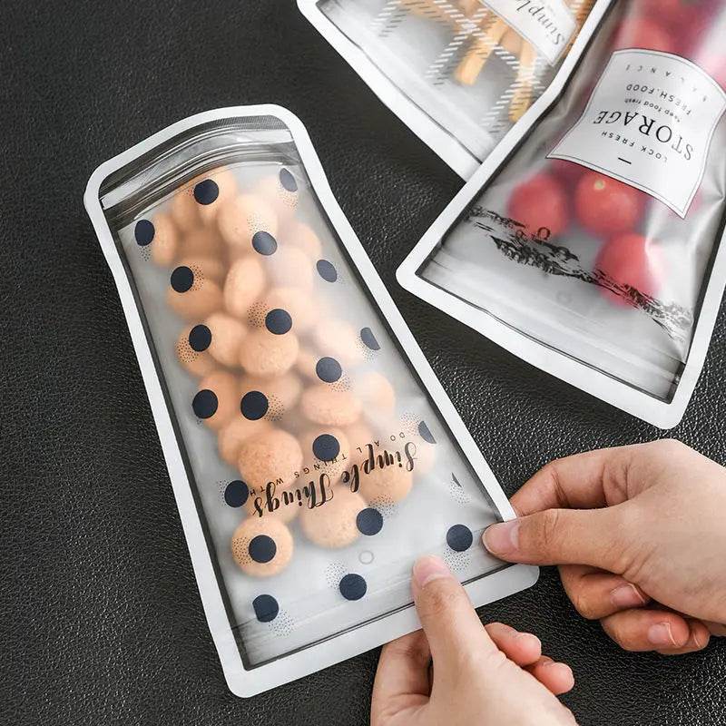 Food Storage Bag Zero Waste Reusable Ziplock Bags Cup Shape Silicone Bag Stand Up For Kitchen Cookie Candy Snack Baked Food - ProTrendyz