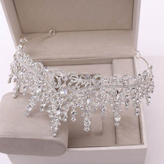 Silver Crystal Drop Bridal Jewelry Set - ProTrendyz