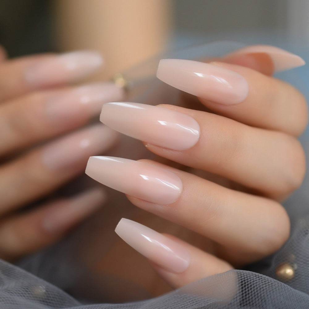 Nude Extra Long Fake Nails - ProTrendyz