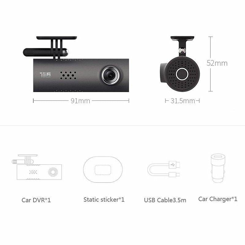 Car Dash Smart WiFi DVR 130 Degree Wireless Cam 1080P FHD Night Version G-Sensor Driving Recorder - ProTrendyz