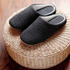 Men's Cotton Black Autumn Season Home Furnishing East Indoor Household Warm Slippers Soft Bottom Good Anti-skid Slippers - ProTrendyz