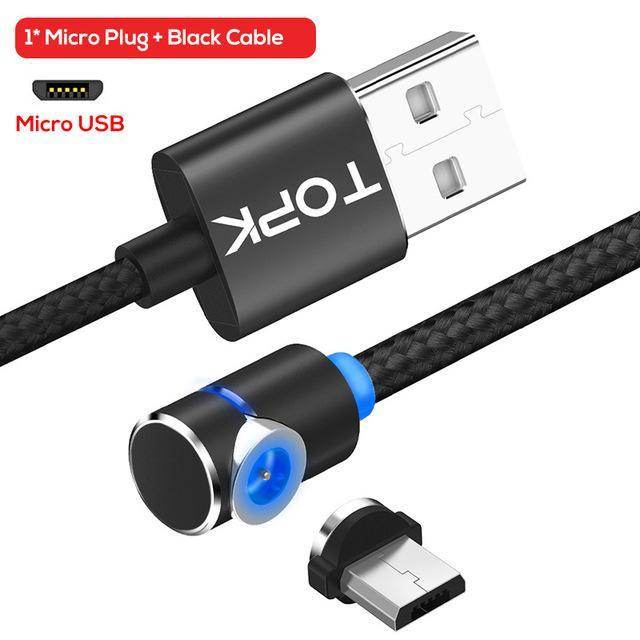 Magnetic Cable Micro Usb Cable 360 Degree Rotate Magnetic Charge Phone Charging Cord Wire - ProTrendyz