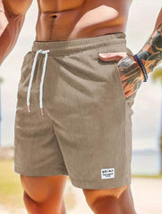 Lace-up Drawstring Shorts Summer Corduroy Sports Short Pants Mens Clothing - ProTrendyz
