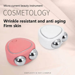 Portable Facial Micro-current Beauty Instrument For Lifting Thinning And Reducing Edema With Double Roller Massager - ProTrendyz