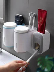 Wall Mounted Automatic Toothpaste Holder Bathroom Accessories Set Dispenser - ProTrendyz