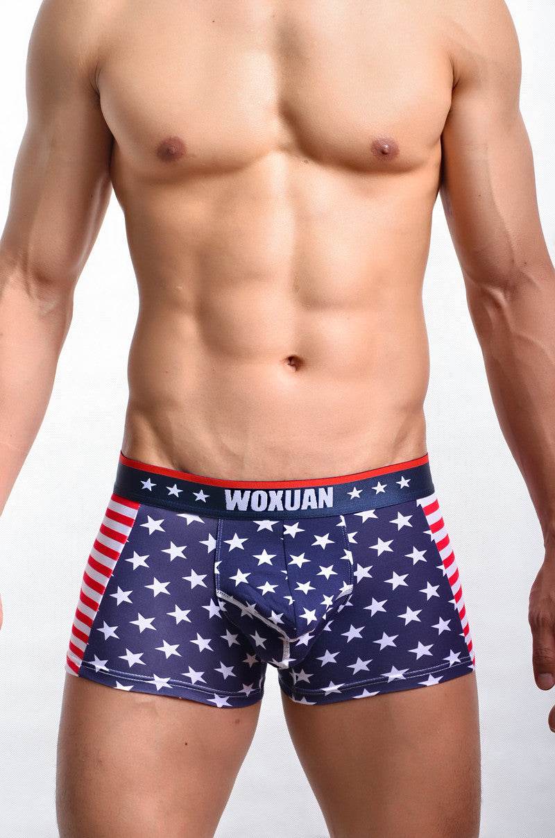American flag printed ribbed boxers - ProTrendyz