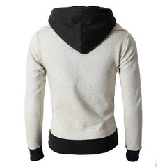 Men's Zip UP Hooded Jacket Fake Two Piece Sports Cardigan Casual Slim Sweatshirt Jacket - ProTrendyz