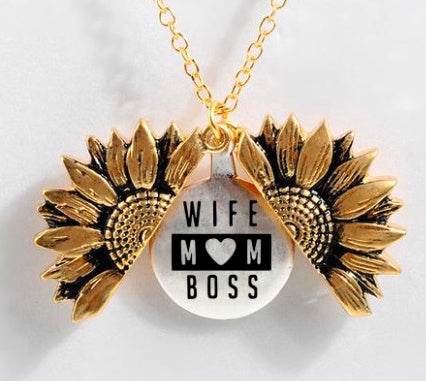 Sunflower Double-layer Lettering Necklace - ProTrendyz