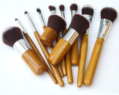 Bamboo Handle Makeup Brush Bamboo Pole Makeup Brushes Suit Bamboo Pole With Sack Top Quality - ProTrendyz
