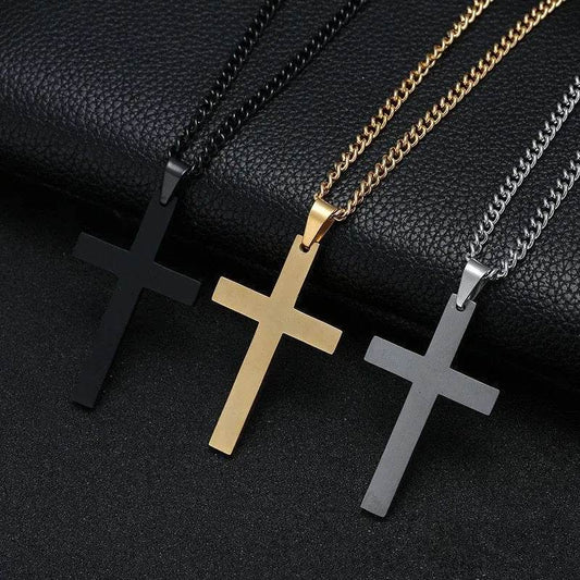 Classic Cross Necklace Men's Pendant Fashion Stainless Steel Jewelry - ProTrendyz