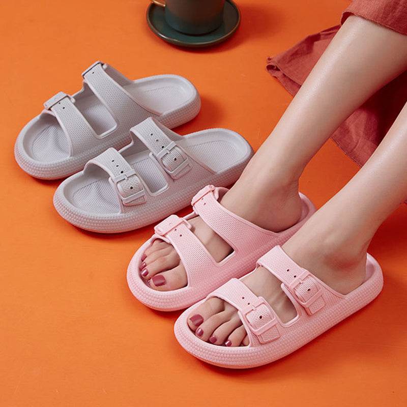 Platform Slippers Women's Summer Buckle Home Shoes Fashion Outdoor Wear Soft Bottom Sandals - ProTrendyz