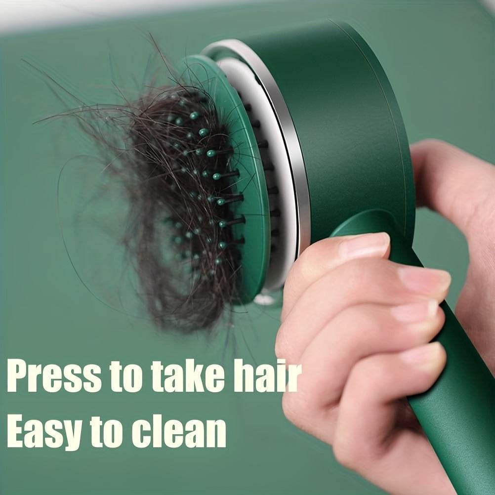 One-key Self-cleaning Hair Brush For Women Curly Hair Brush Anti-Static Airbag Massage Comb Airbag Massage Scalp Comb Professional Detangling One-key Self-cleaning - ProTrendyz