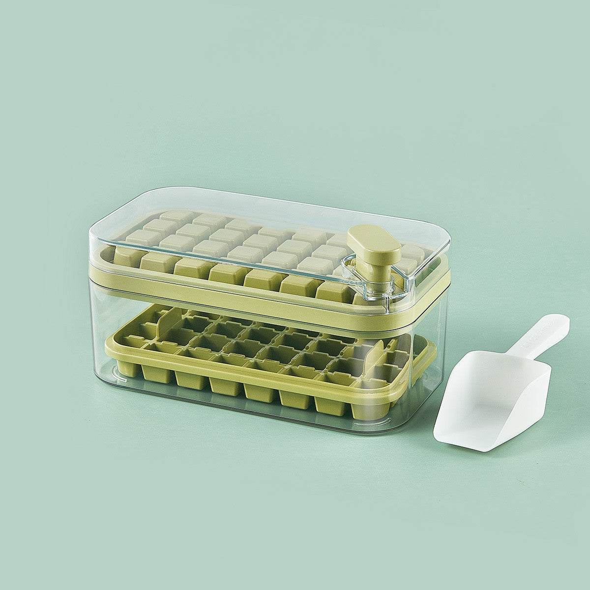 One-button Press Type Ice Mold Box Plastics Ice Cube Maker Ice Tray Mold With Storage Box With Lid Bar Kitchen Accessories - ProTrendyz