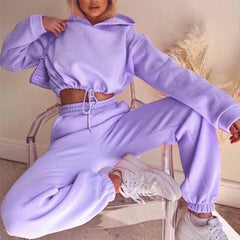 Jogging Suits For Women 2 Piece Sweatsuits Tracksuits Sexy Long Sleeve HoodieCasual Fitness Sportswear - ProTrendyz