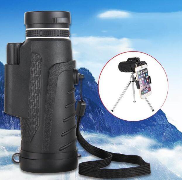 Compatible with Apple, High Quality 40X60 HD Zoom Telephoto Monocular Telescope With Clip + Tripod For Mobile Phone - ProTrendyz