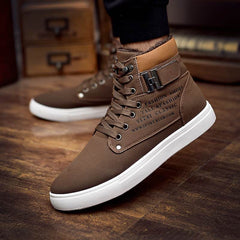 DEKABR Hot Men Shoes Fashion Warm Fur Winter Men Boots Autumn Leather Footwear For Man New High Top Canvas Casual Shoes Men - ProTrendyz