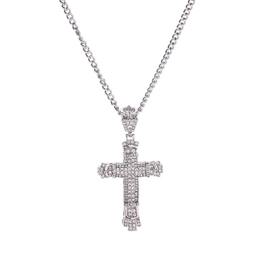 Iced Out Mens Cross Necklace - ProTrendyz