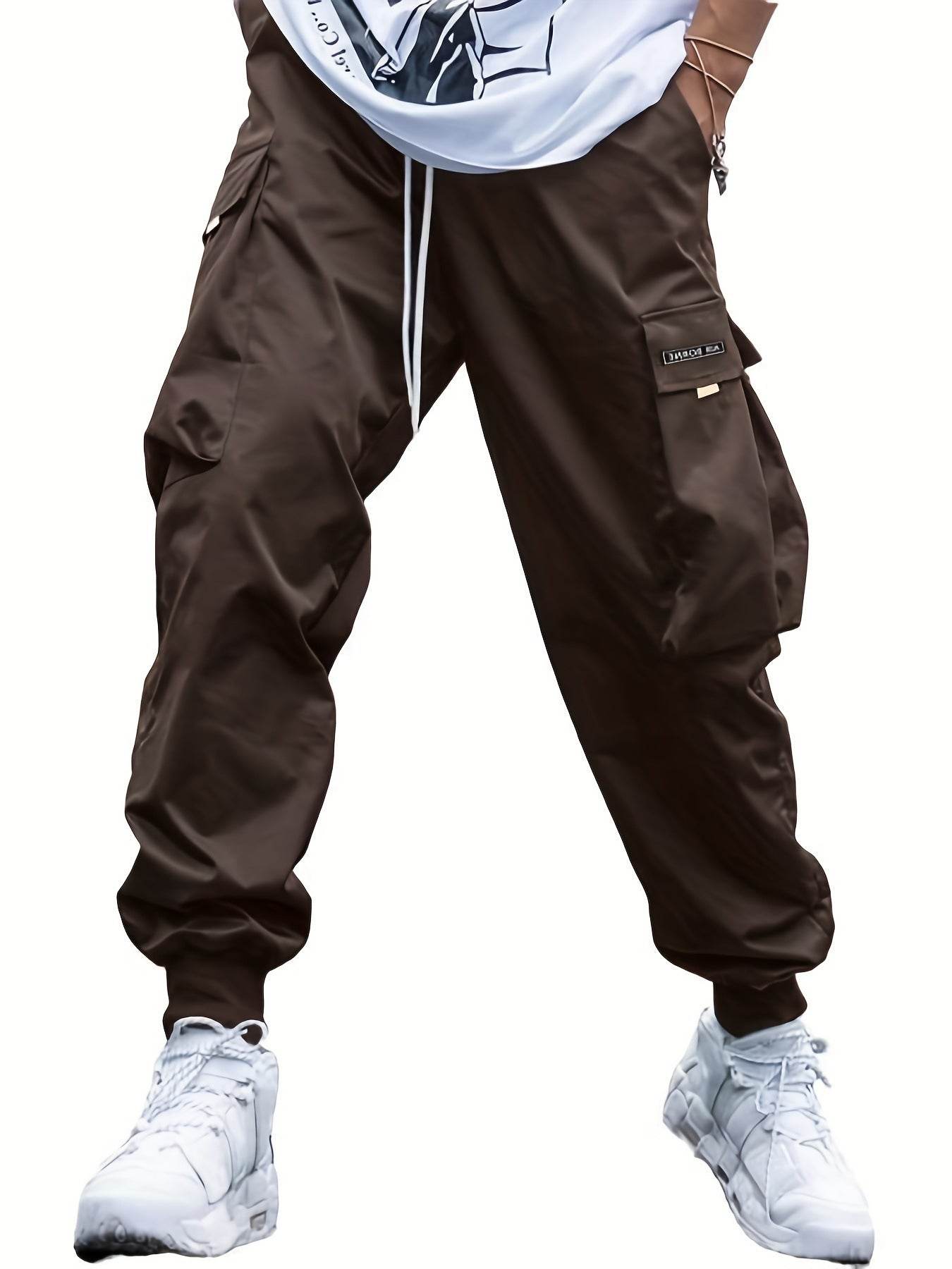 Multi-pocket Cargo Pants Men's Casual Hip-Hop Drawstring Trousers Outdoor Streetwear Sports Pant - ProTrendyz