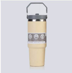 Portable Car Cup Stainless Steel Cup Travel Sports Water Bottle With Handle Cover Coffee Tumbler Cup - ProTrendyz