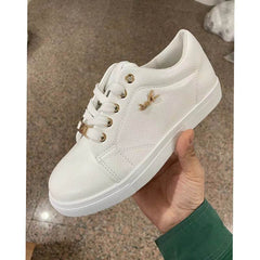 Women Flat Sneakers Breathable Lace-up Shoes For Girls - ProTrendyz