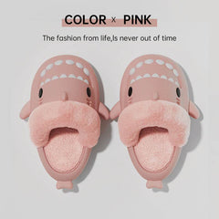 Winter Shark Slippers Detachable Warm Fuzzy Slippers Bedroom House Shoes Women - ProTrendyz