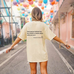 New Fashion Womens Letter T-Shirt Round Neck Short Sleeve Slogan Tee Top - ProTrendyz