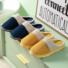 Unisex Winter Slippers Corduroy Shoes Couples Bedroom Slippers Women Men - ProTrendyz