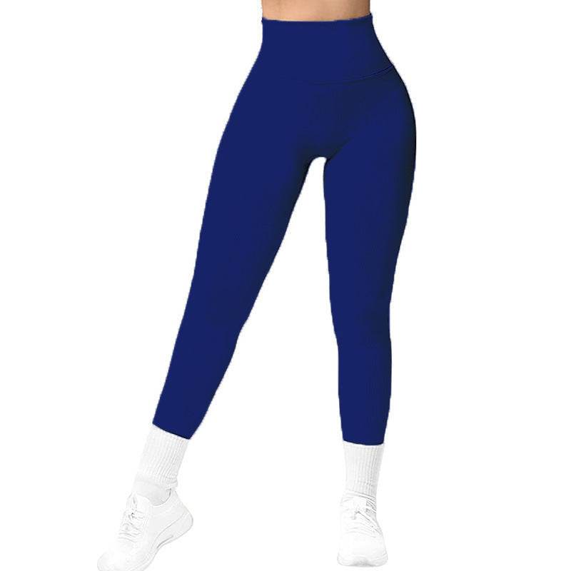 High Waist Seamless Leggings Threaded Knitted Fitness Pants Solid Women's Slimming Sports Yoga Pants Elastic Running Sport Leggings - ProTrendyz