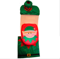 Christmas Style Printed Bathroom Toilet Set