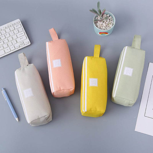 Canvas Double-Layer Stationery Box For Junior High School Students - ProTrendyz