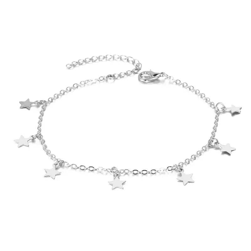 Double-layered anklet Retro beach ball chain heart-shaped anklet - ProTrendyz