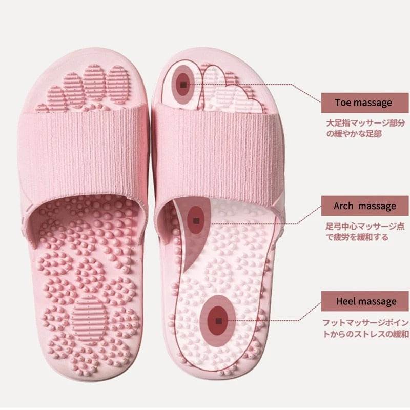 Reflexology Foot Massage Slippers Bath Slippers Tension Relief Acupuncture Feet Massager Household Slipper Foot Health Care - ProTrendyz