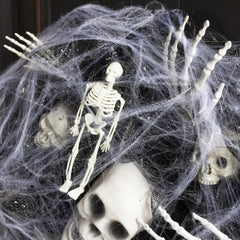 Halloween Black Mesh Skull Garland Party Layout Props