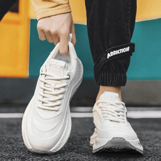 Men's Thick-soled Sports Shoes Casual Breathable Sneakers Lace-up Dad Shoes Boy - ProTrendyz