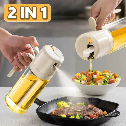 2 In 1 Oil Sprayer Bottle BBQ Cooking Oil Dispenser Olive Oil Pourers Sprayer Kitchen Baking Oil Mister Vinegar Bottle - ProTrendyz