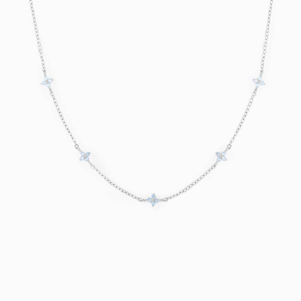 Ins Style Fashion Blue Flower Necklace Vacation Beach Travel Spring Summer Jewelry - ProTrendyz